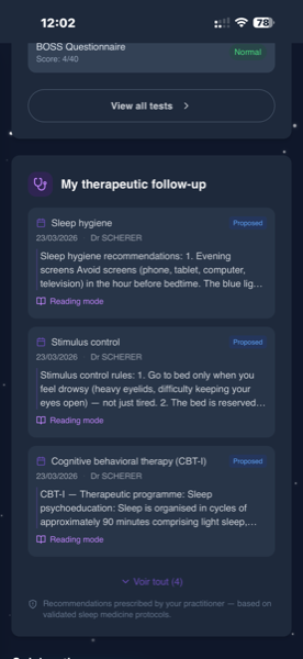 Suivi therapeutique SomniRx